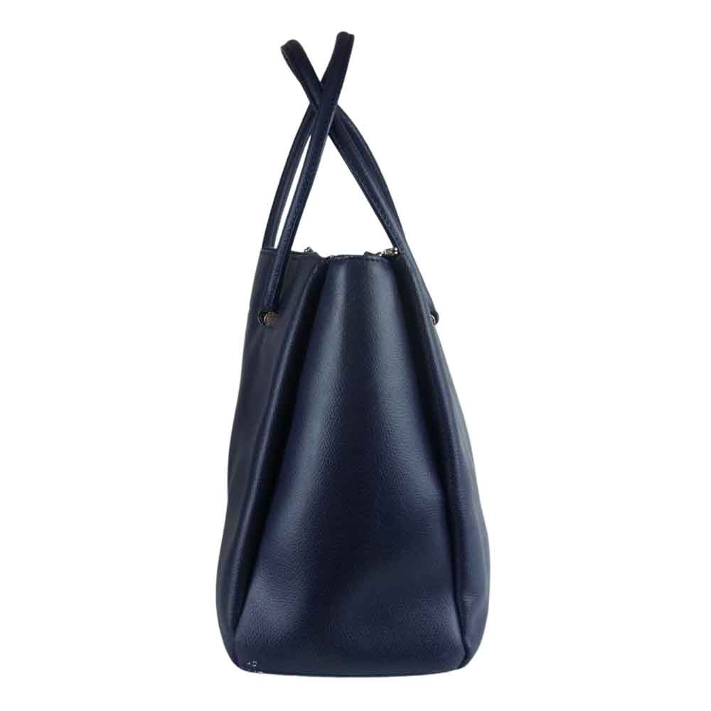 Furla フルラ レザー トート ハンドバッグ ダークネイビー系【中古】