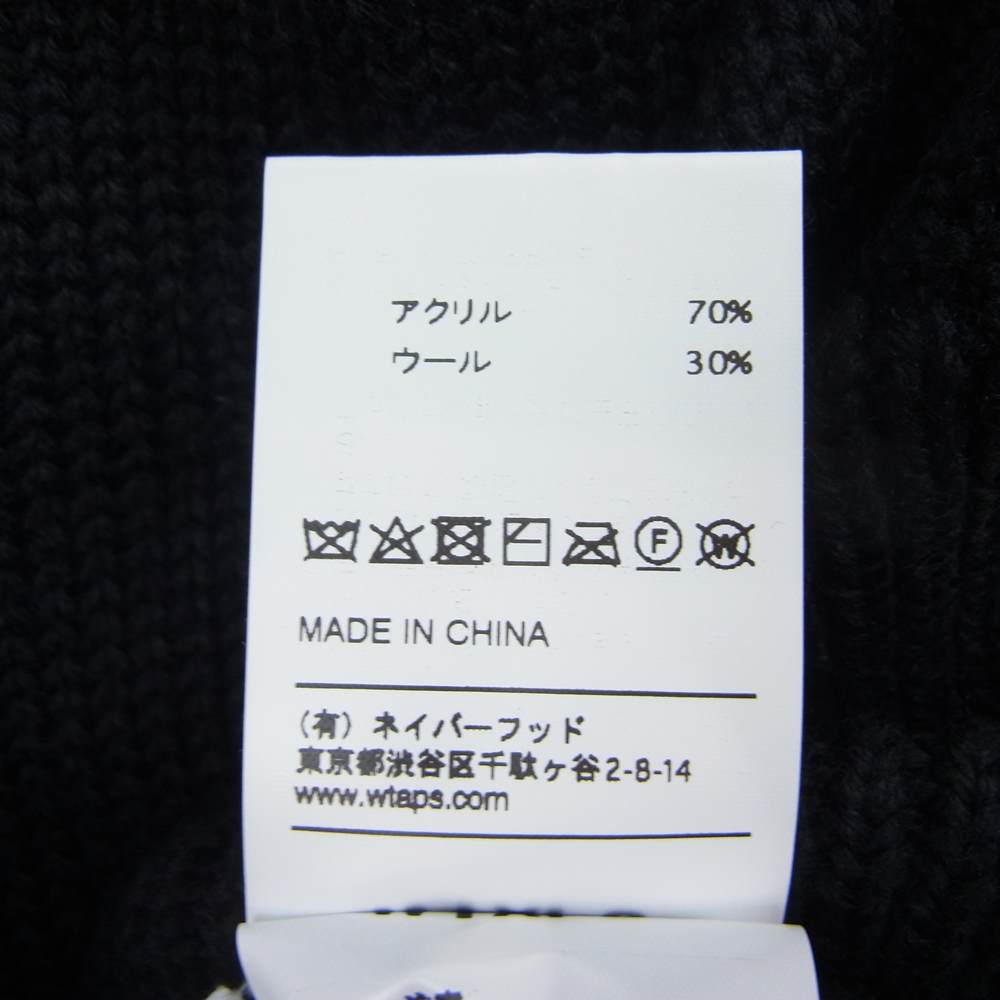 WTAPS ダブルタップス 18AW 182MADT-HT04 BALACLAVA BEANIE WOAC フード ネック ゲイター マフラー ニット ビーニー ブラック系 F【美品】【中古】