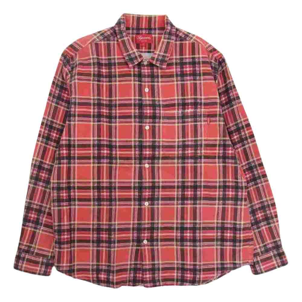 Supreme シュプリーム 20SS Printed Plaid Shirt プリント プレイド チェック 長袖 シャツ レッド系 マルチカラー系 L【中古】