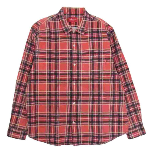 Supreme シュプリーム 20SS Printed Plaid Shirt プリント プレイド チェック 長袖 シャツ レッド系 マルチカラー系 L【中古】