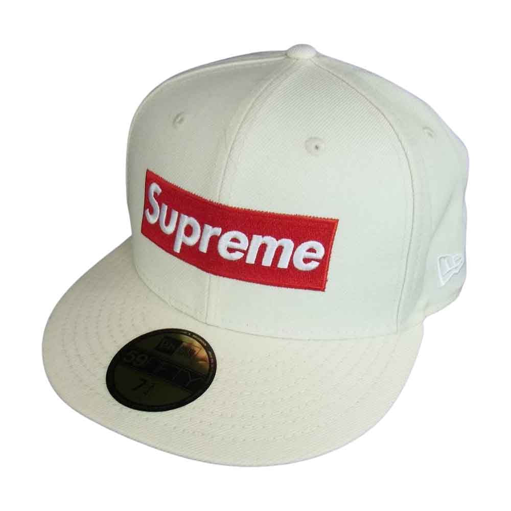 Supreme シュプリーム 20AW World Famous Box Logo New Era ワールドフェイマス ボックスロゴ ニューエラ ベースボール キャップ オフホワイト系 61.5【中古】