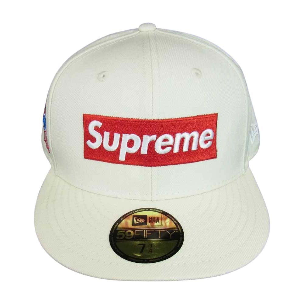 Supreme シュプリーム 20AW World Famous Box Logo New Era ワールドフェイマス ボックスロゴ ニューエラ ベースボール キャップ オフホワイト系 61.5【中古】