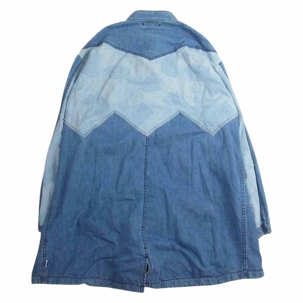 WTAPS ダブルタップス 18AW 182GWDT-JKM02 THOMPSON JACKET. COTTON. DENIM トンプソン デニム ジャケット 切替 コート インディゴブルー系 3【中古】