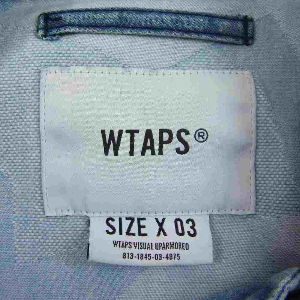 WTAPS ダブルタップス 18AW 182GWDT-JKM02 THOMPSON JACKET. COTTON. DENIM トンプソン デニム ジャケット 切替 コート インディゴブルー系 3【中古】