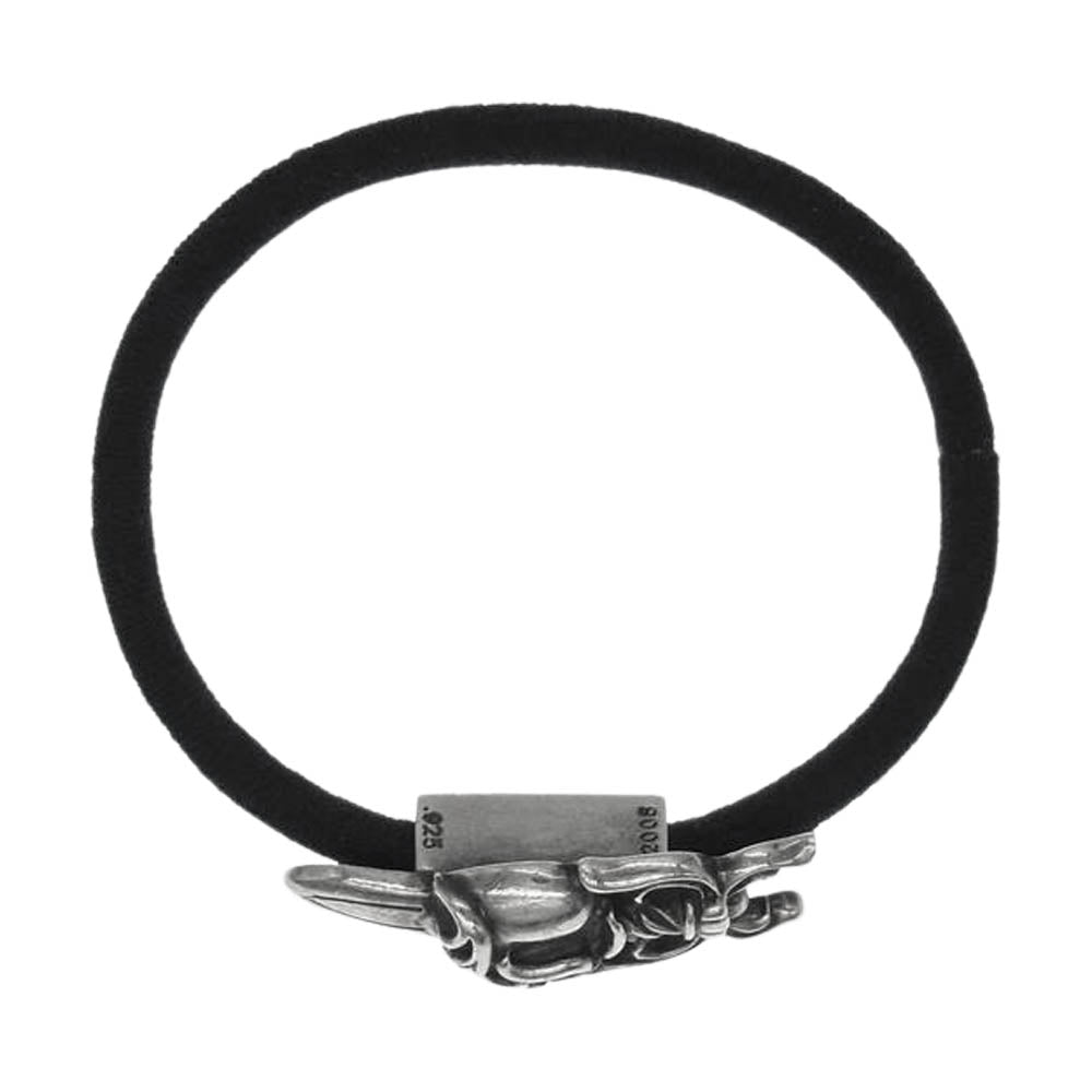 CHROME HEARTS クロムハーツ（原本無） HAIRBAND ダガーハート ヘアゴム シルバー系 ブラック系【中古】