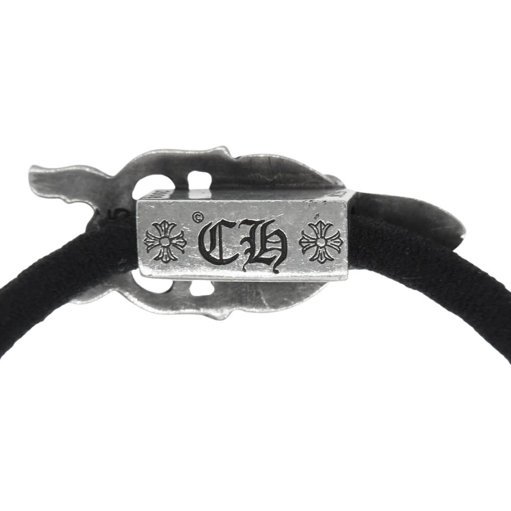 CHROME HEARTS クロムハーツ（原本無） HAIRBAND ダガーハート ヘアゴム シルバー系 ブラック系【中古】