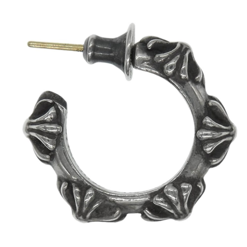 CHROME HEARTS クロムハーツ（原本無） HOOP CROSS SML クロスバンド フープピアス シルバー系【中古】