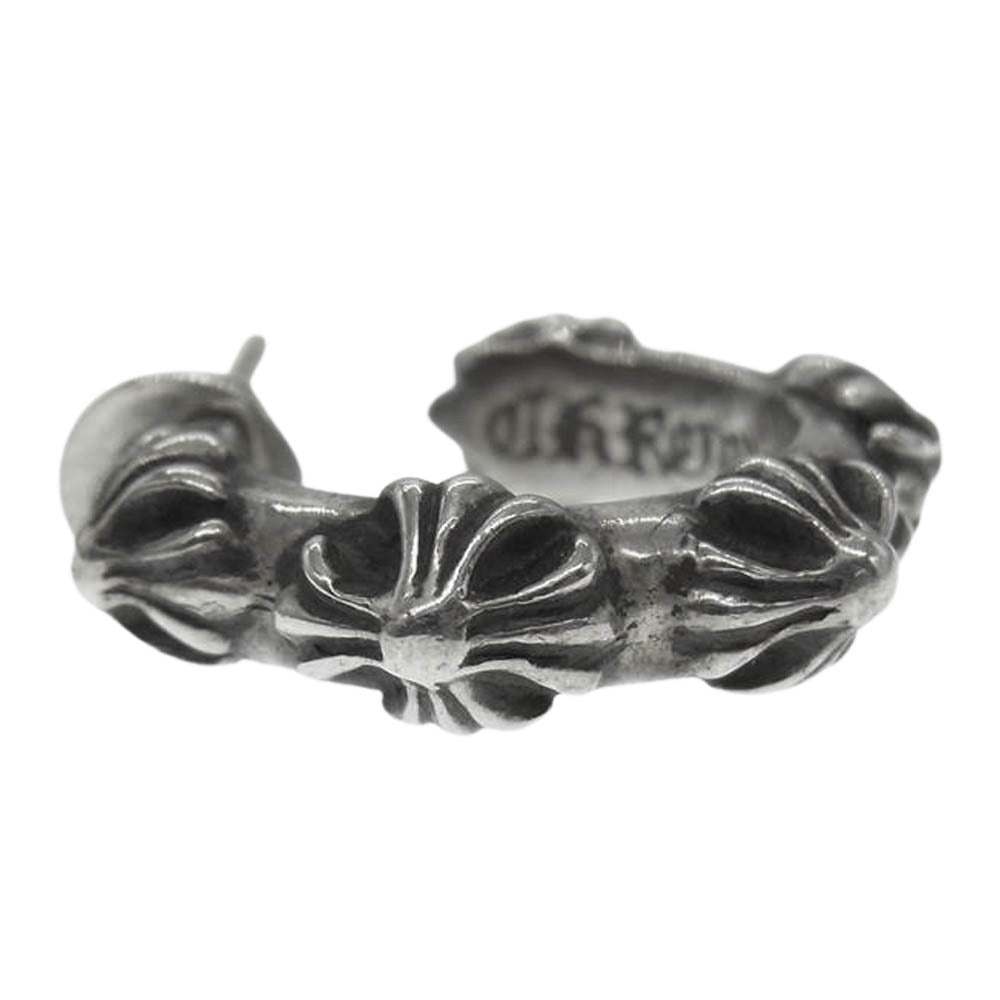CHROME HEARTS クロムハーツ（原本無） HOOP CROSS SML クロスバンド フープピアス シルバー系【中古】