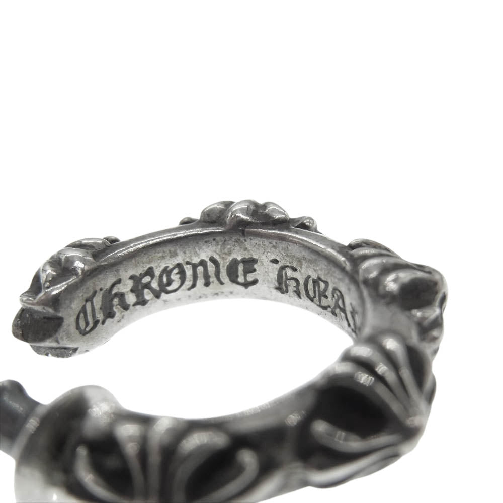 CHROME HEARTS クロムハーツ（原本無） HOOP CROSS SML クロスバンド フープピアス シルバー系【中古】