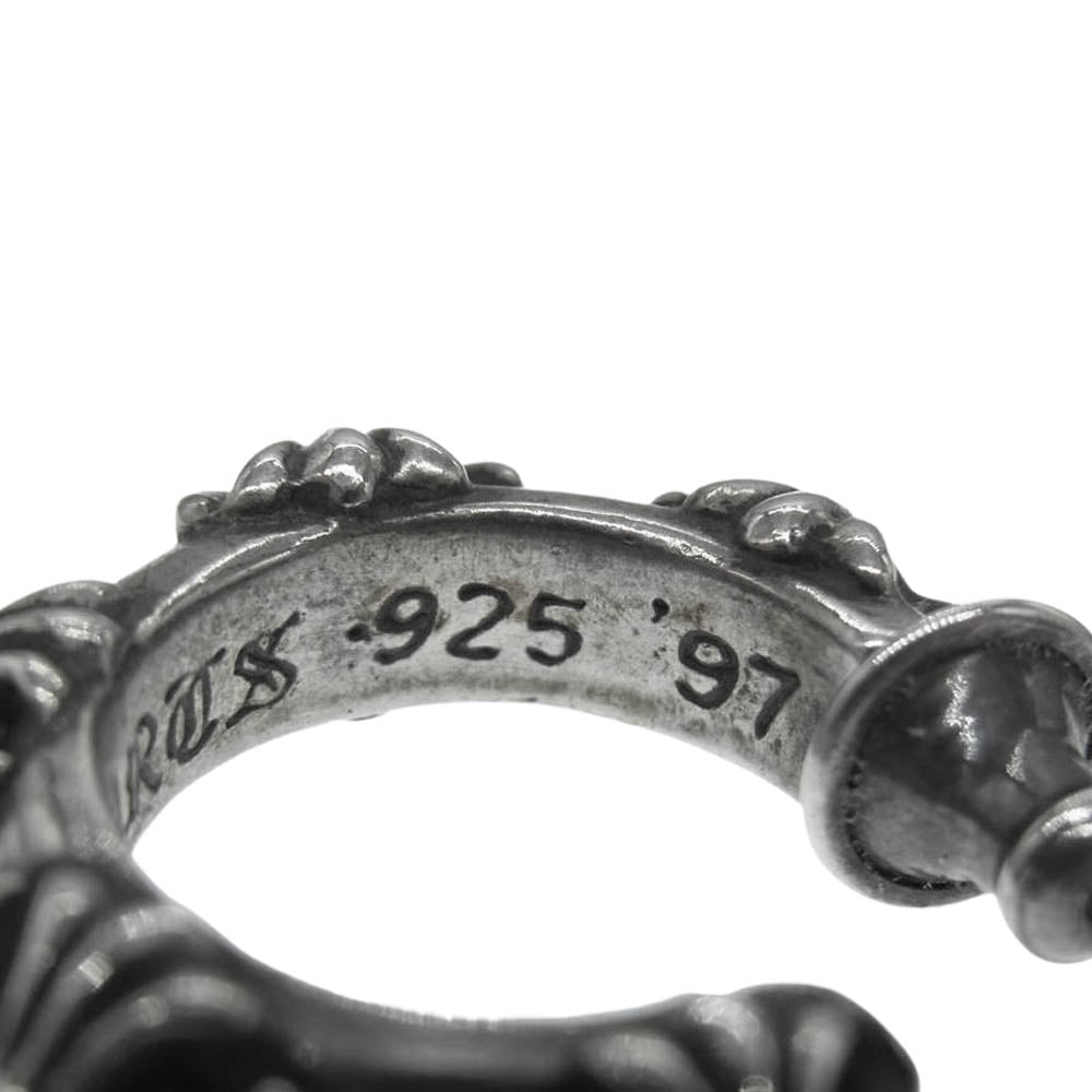 CHROME HEARTS クロムハーツ（原本無） HOOP CROSS SML クロスバンド フープピアス シルバー系【中古】