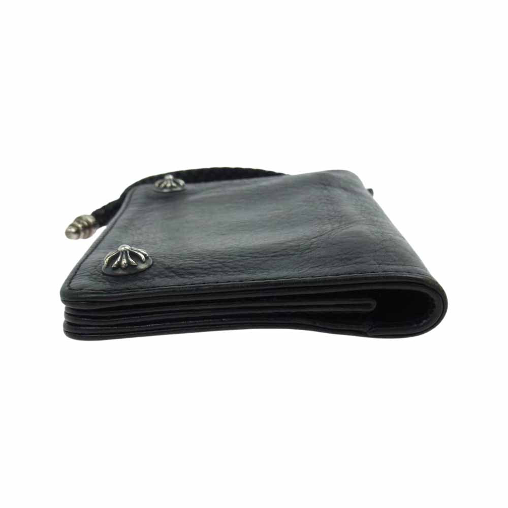 CHROME HEARTS クロムハーツ（原本無） 2ZIP STRAP 2ジップ ストラップ レザー ウォレット ブラック系【中古】