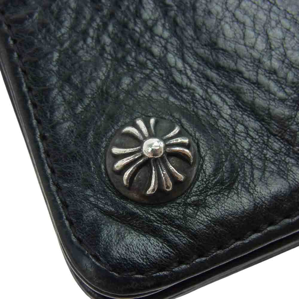 CHROME HEARTS クロムハーツ（原本無） 2ZIP STRAP 2ジップ ストラップ レザー ウォレット ブラック系【中古】