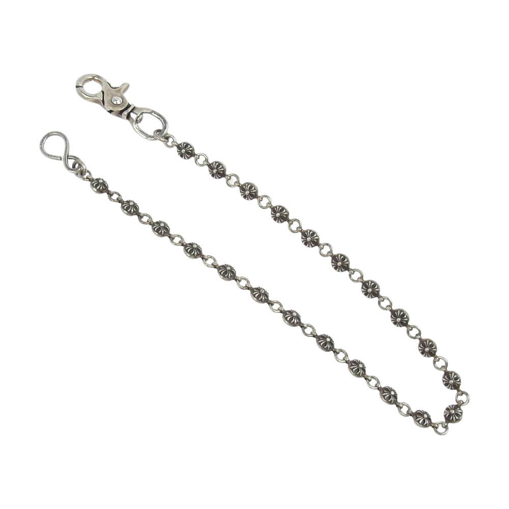CHROME HEARTS クロムハーツ（原本無） 2BALL LONG-S 1クリップ ロング #2 クロスボール ウォレットチェーン シルバー系【中古】