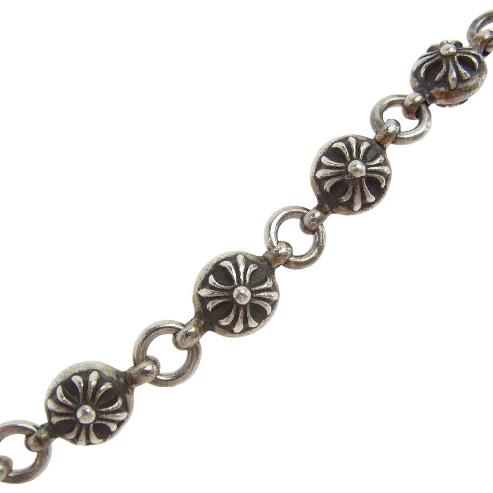 CHROME HEARTS クロムハーツ（原本無） 2BALL LONG-S 1クリップ ロング #2 クロスボール ウォレットチェーン シルバー系【中古】