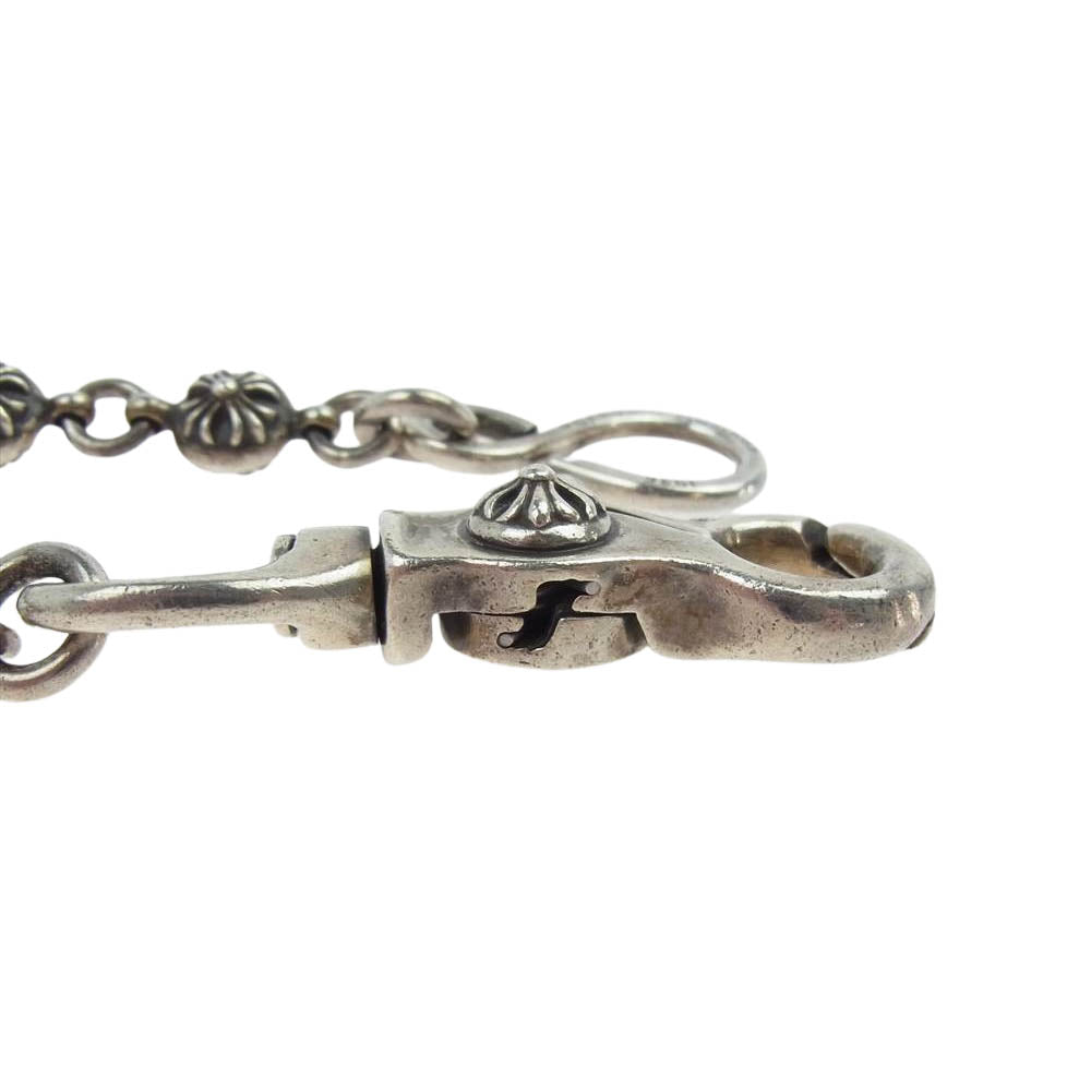 CHROME HEARTS クロムハーツ（原本無） 2BALL LONG-S 1クリップ ロング #2 クロスボール ウォレットチェーン シルバー系【中古】