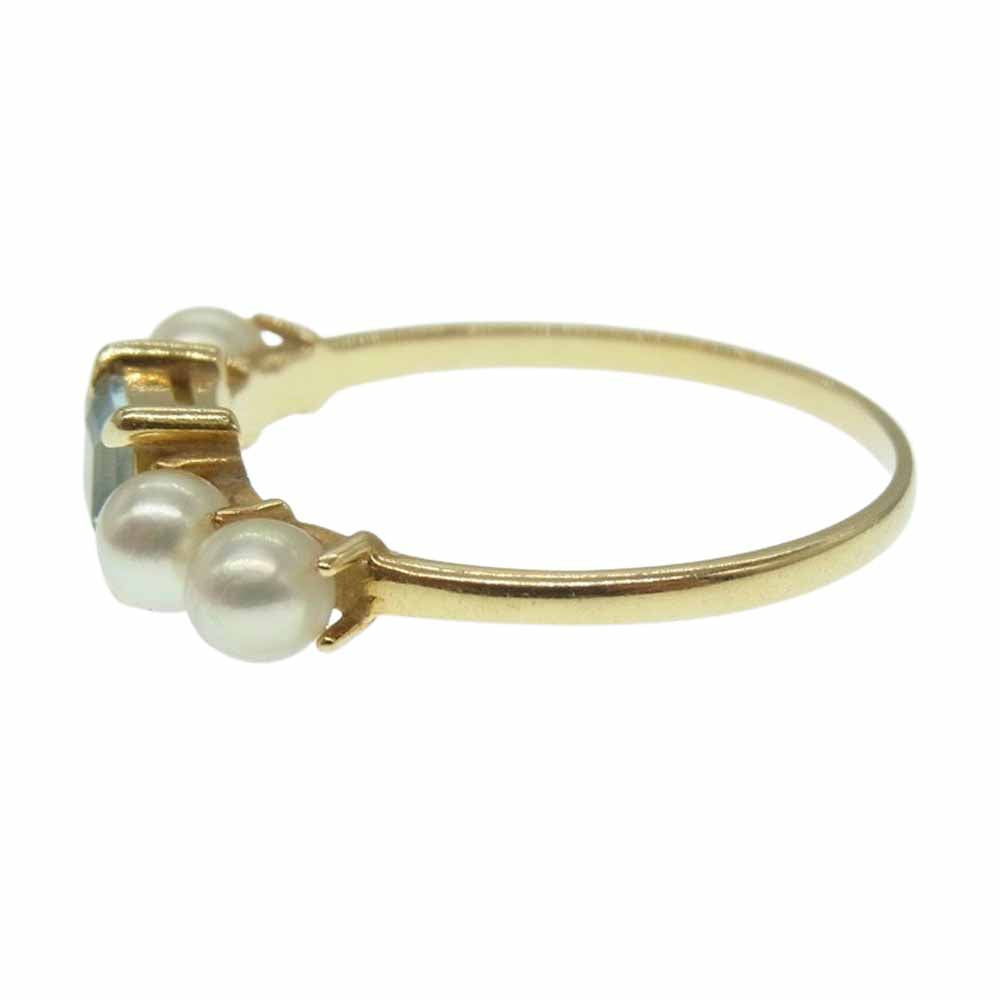 TASAKI タサキ K18 パール アクアマリン リング ゴールド系【中古】