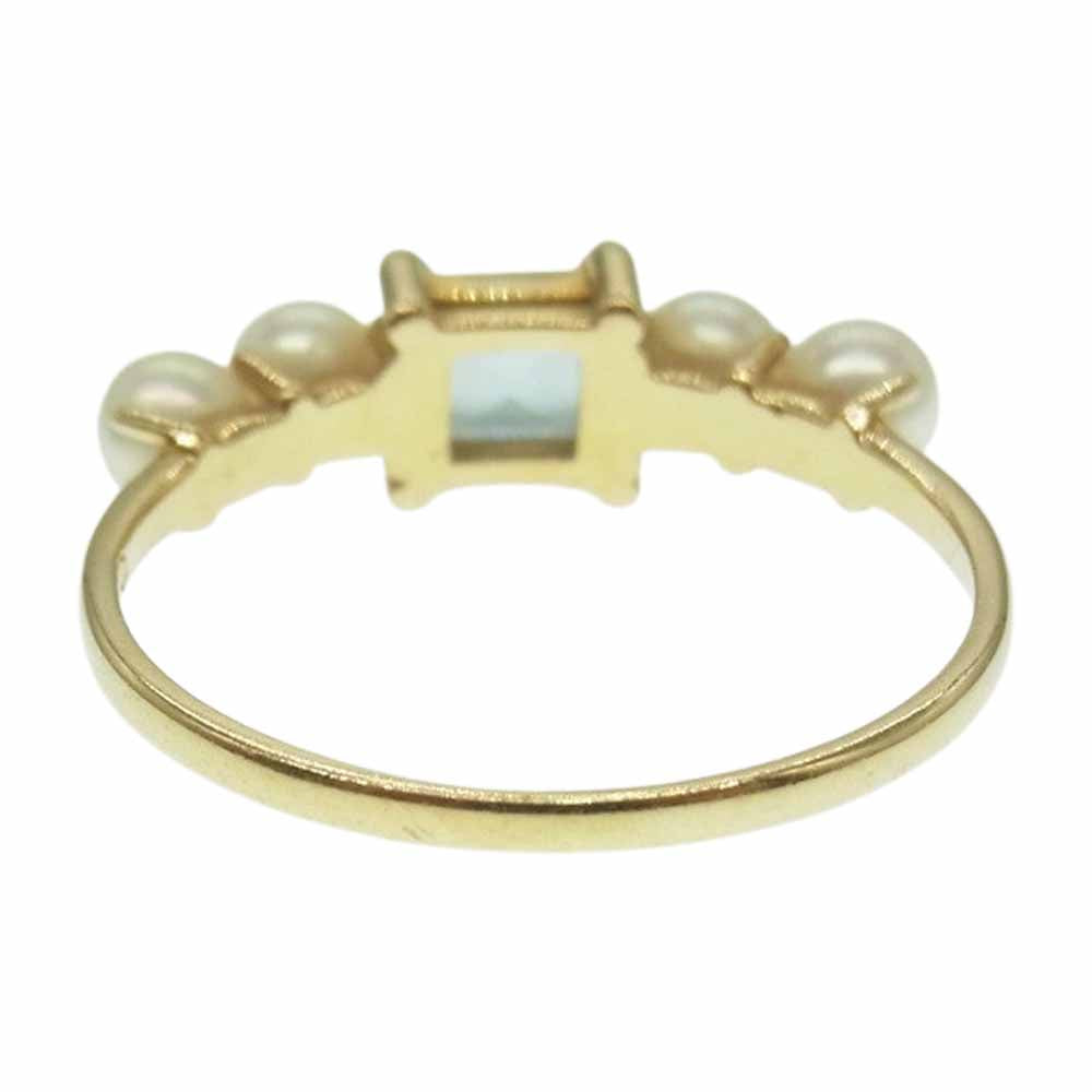 TASAKI タサキ K18 パール アクアマリン リング ゴールド系【中古】