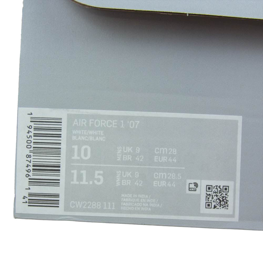 NIKE ナイキ CW2288-111  AIR FORCE 1 '07 エアフォース ワン スニーカー ホワイト系 28cm【中古】