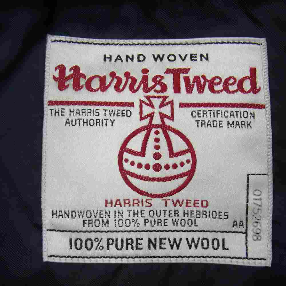 URBAN RESEARCH アーバンリサーチ ROSSO ロッソ Harris Tweed ハリスツイード フード着脱 ダウン ベスト ダークネイビー系 L【中古】