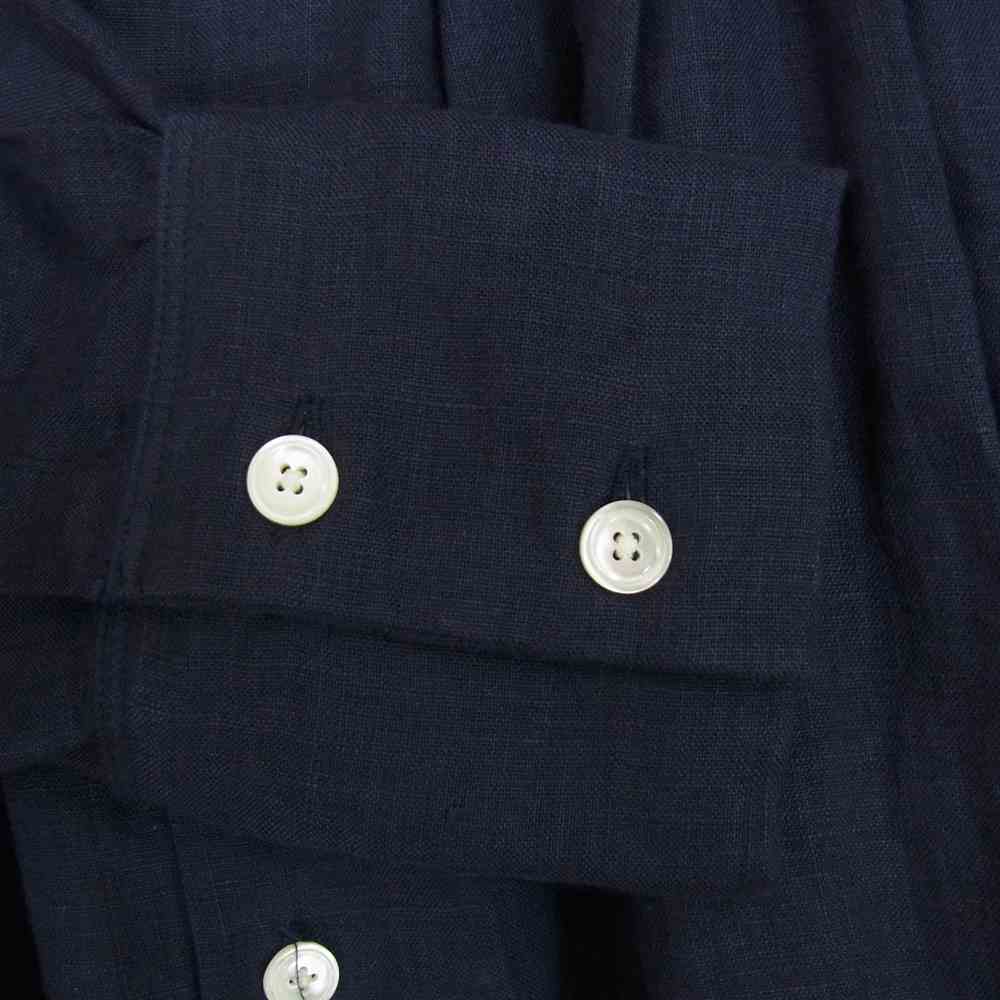 ハバーサック 622221 Bshop別注 リネン ギャザー ワンピース ネイビー系【中古】