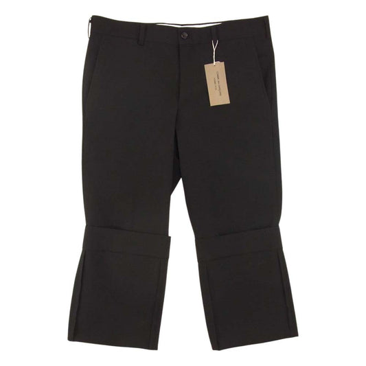 COMME des GARCONS HOMME PLUS コムデギャルソンオムプリュス 22SS PI-P030 ウールトロ ロング マッキン裾 パンツ ブラック系 XS【新古品】【未使用】【中古】
