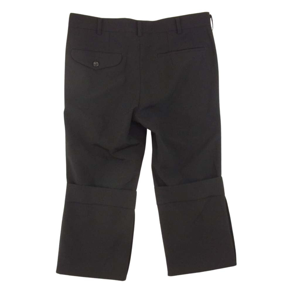 COMME des GARCONS HOMME PLUS コムデギャルソンオムプリュス 22SS PI-P030 ウールトロ ロング マッキン裾 パンツ ブラック系 XS【新古品】【未使用】【中古】