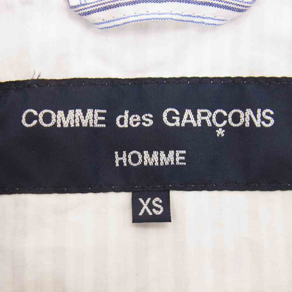 COMME des GARCONS HOMME コムデギャルソンオム AD2021 HI-J023 綿ストライプ パッカリング マウンテンパーカー ブルー系 XS【新古品】【未使用】【中古】