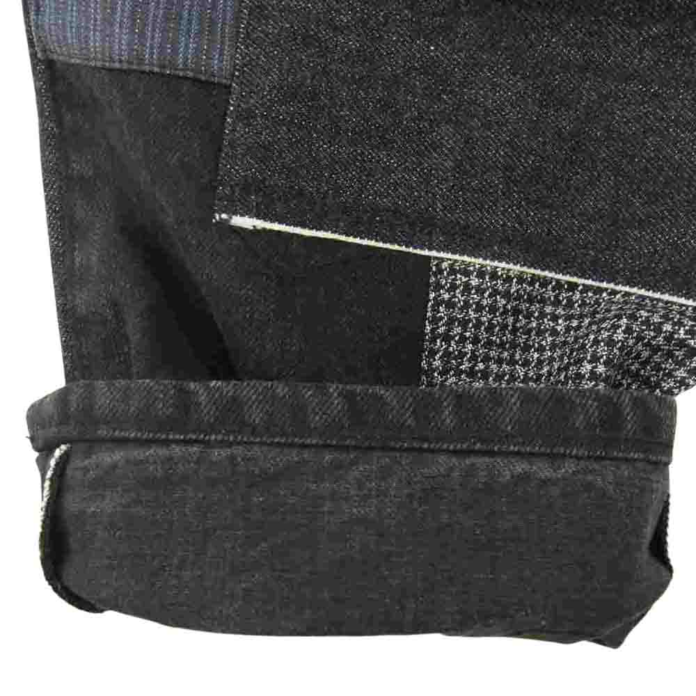 JUNYA WATANABE COMME des GARCONS MAN ジュンヤワタナベコムデギャルソンマン WH-P018 綿セルビッチデニム 多素材MIX ブラックデニム ブラック系 XL【新古品】【未使用】【中古】