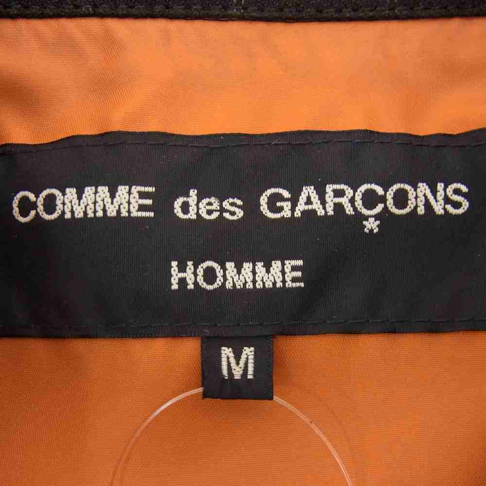 COMME des GARCONS HOMME コムデギャルソンオム 21AW HH-J002 エステルウール ストライプ リバーシブル コーチジャケット ブラック系 M【新古品】【未使用】【中古】