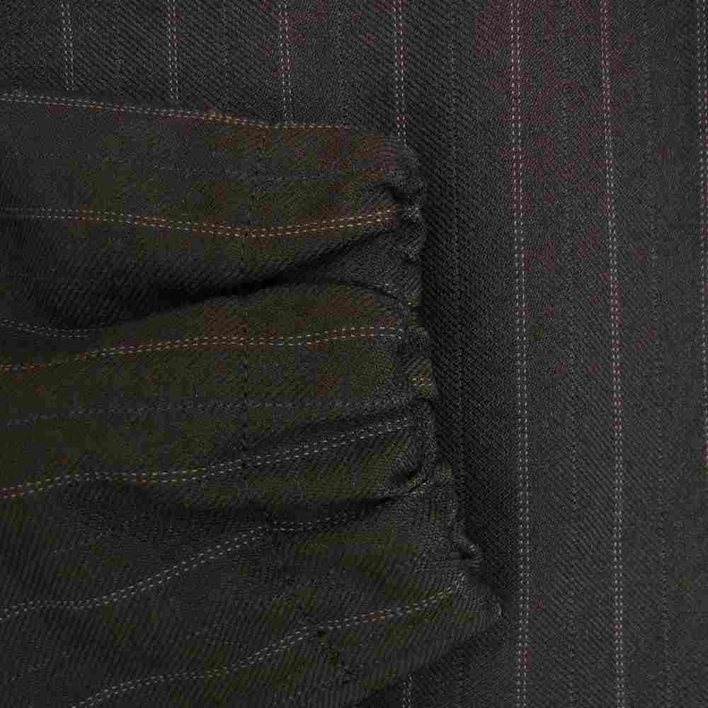 COMME des GARCONS HOMME コムデギャルソンオム 21AW HH-J002 エステルウール ストライプ リバーシブル コーチジャケット ブラック系 M【新古品】【未使用】【中古】