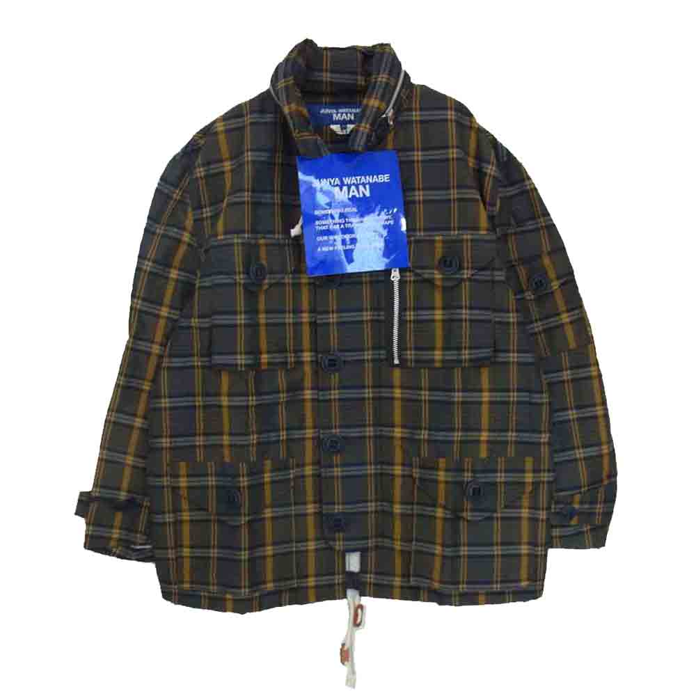 JUNYA WATANABE COMME des GARCONS MAN ジュンヤワタナベコムデギャルソンマン 22SS WI-J030 ラミーナイロン チェック M-65 ミリタリー ジャケット マルチカラー系 XS【新古品】【未使用】【中古】