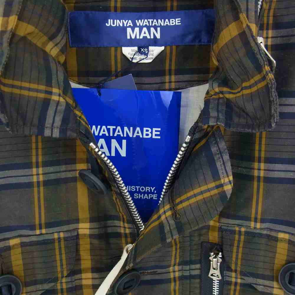 JUNYA WATANABE COMME des GARCONS MAN ジュンヤワタナベコムデギャルソンマン 22SS WI-J030 ラミーナイロン チェック M-65 ミリタリー ジャケット マルチカラー系 XS【新古品】【未使用】【中古】