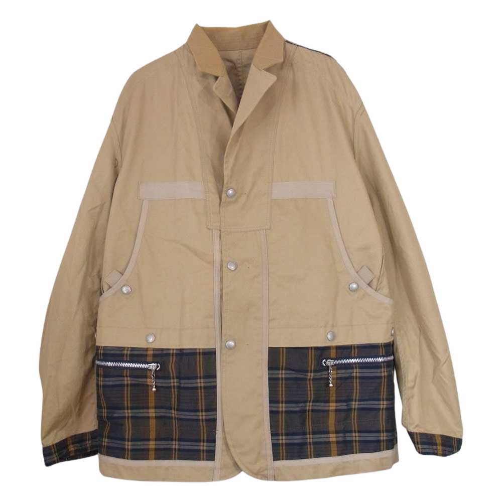 JUNYA WATANABE COMME des GARCONS MAN ジュンヤワタナベコムデギャルソンマン 22SS WI-J017 リバーシブル ラミーナイロン 綿ギャバ ワークジャケット ブラウン系 M【新古品】【未使用】【中古】