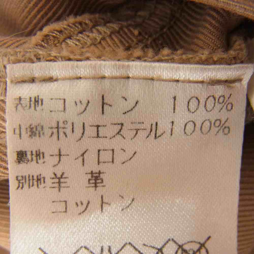 g.guaglianone ジャンニガリアノーネ 国内正規品 イタリア製 着脱可能ライナー付 襟ボア モーターサイクル ジャケット ベージュ系 サイズ表記無【中古】