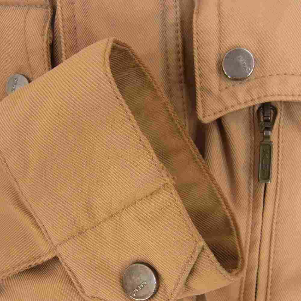 g.guaglianone ジャンニガリアノーネ 国内正規品 イタリア製 着脱可能ライナー付 襟ボア モーターサイクル ジャケット ベージュ系 サイズ表記無【中古】