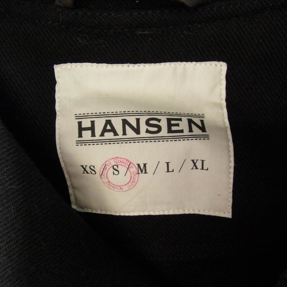 ハンセン EU製 Hooded Winter Oilskin Coat STORM 裏ウール オイルドコットン ストーム コート S【中古】