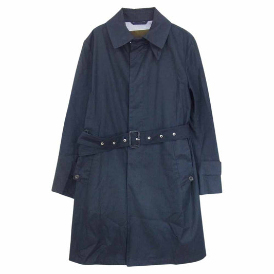 Mackintosh マッキントッシュ 英国製 ベルト付き ステンカラー コート ダークネイビー系 40【中古】