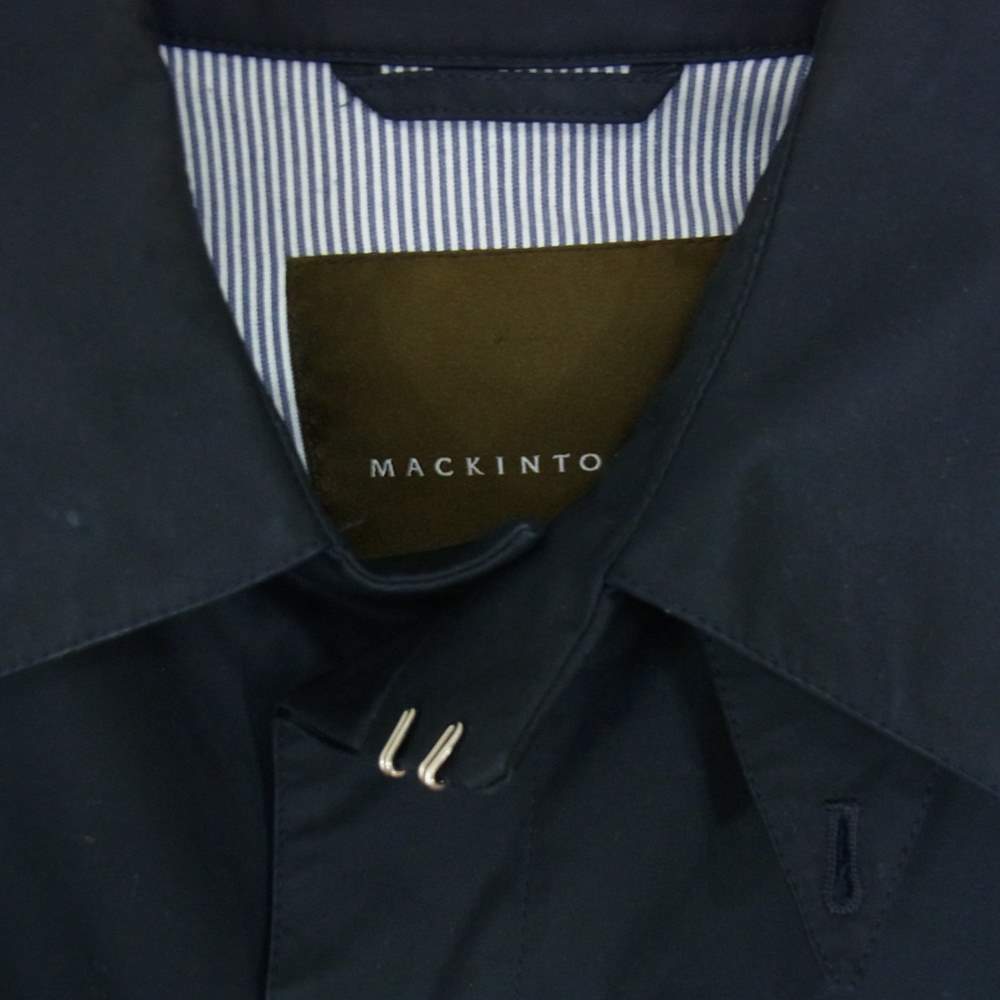 Mackintosh マッキントッシュ 英国製 ベルト付き ステンカラー コート ダークネイビー系 40【中古】