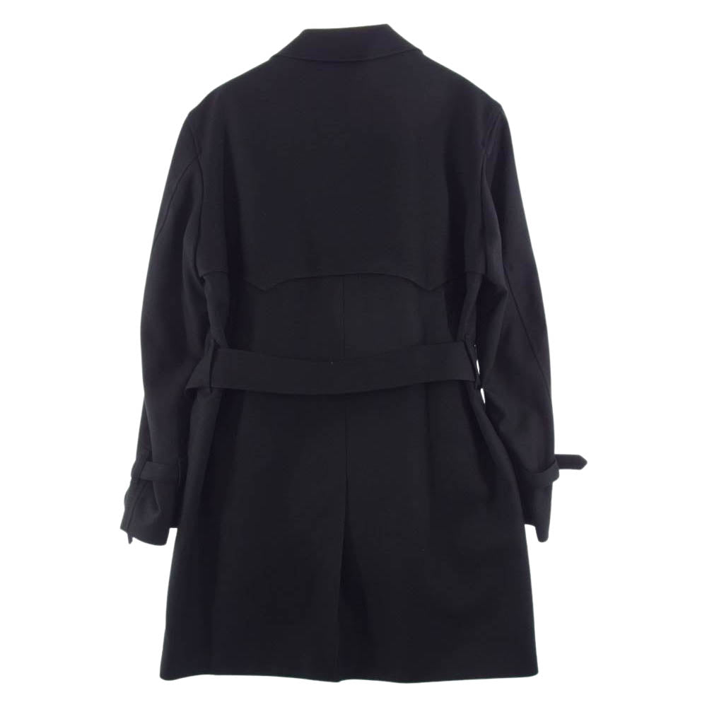 Aquascutum アクアスキュータム A9253061-99 着脱可能ライナー付 ウール シングル トレンチ コート ブラック系【中古】