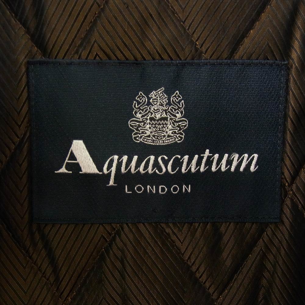 Aquascutum アクアスキュータム A9253061-99 着脱可能ライナー付 ウール シングル トレンチ コート ブラック系【中古】