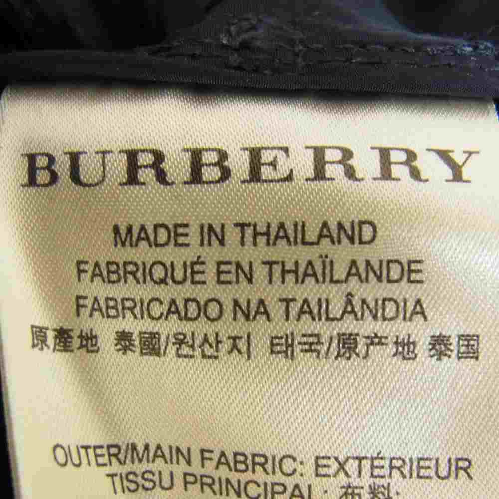 BURBERRY バーバリー THTHAGAR503NON 3801145 BRIT 裏地チェック ポリエステル ハーフ トレンチコート ネイビー系 S【中古】