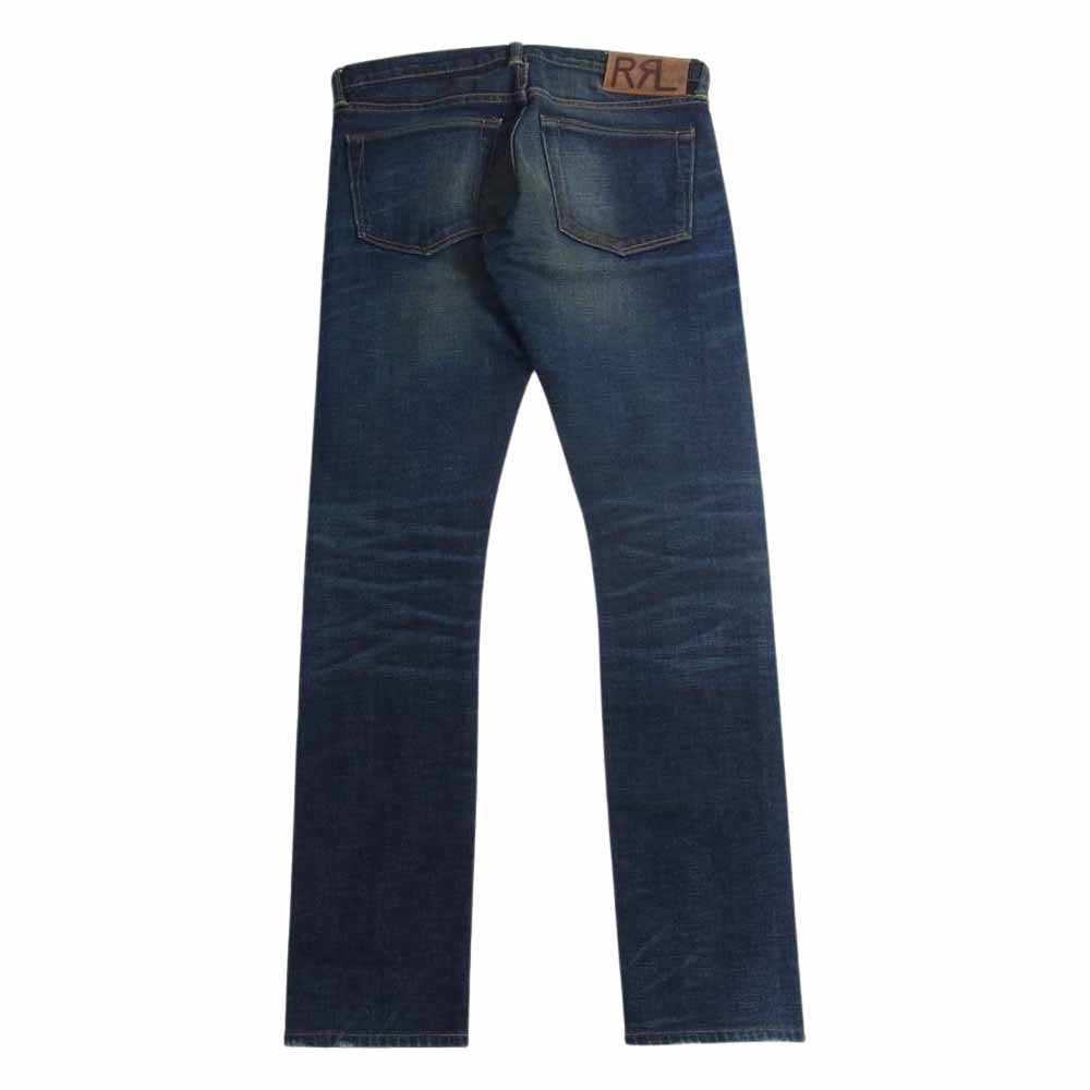 RRL ダブルアールエル USA製 SKINNY FIT ウォッシュ加工 ストレッチ スキニーフィット デニムパンツ インディゴブルー系 27【中古】
