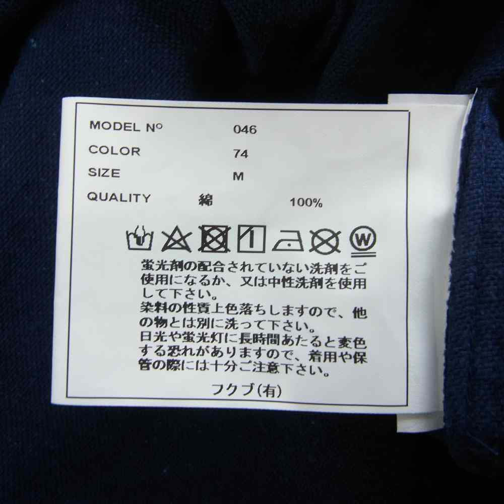 YAECA ヤエカ N゜046 KHADI INDIGO カディコットン サルエル イージー パンツ インディゴブルー系 M【極上美品】【中古】