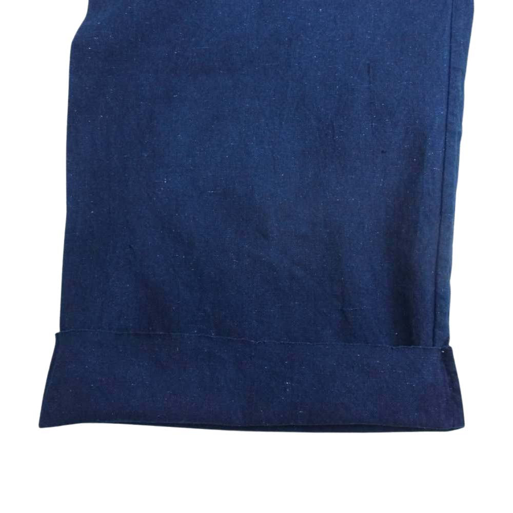 YAECA ヤエカ N゜046 KHADI INDIGO カディコットン サルエル イージー パンツ インディゴブルー系 M【極上美品】【中古】