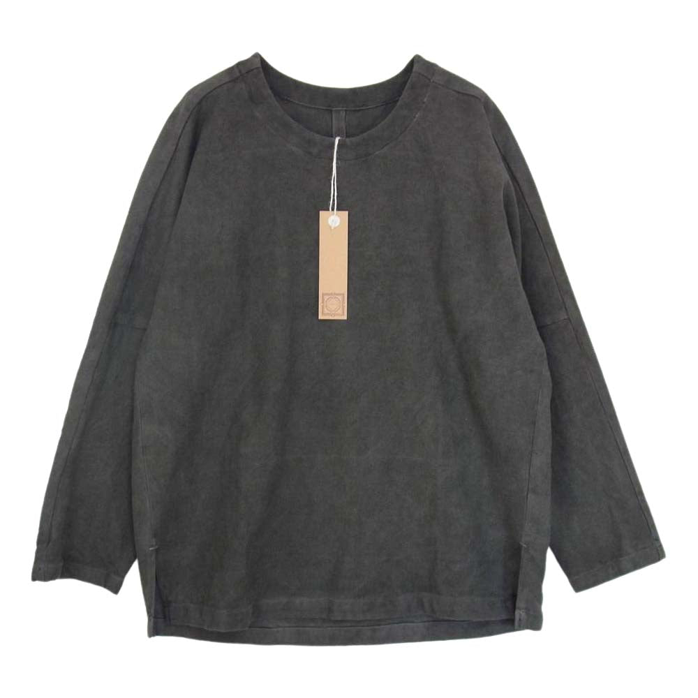 ヤントル Y215PO02 Sumi-Dyed 6ply Khadi Long Pullover SUMI-GRAY カディコットン プルオーバー シャツ グレー系 M【極上美品】【中古】