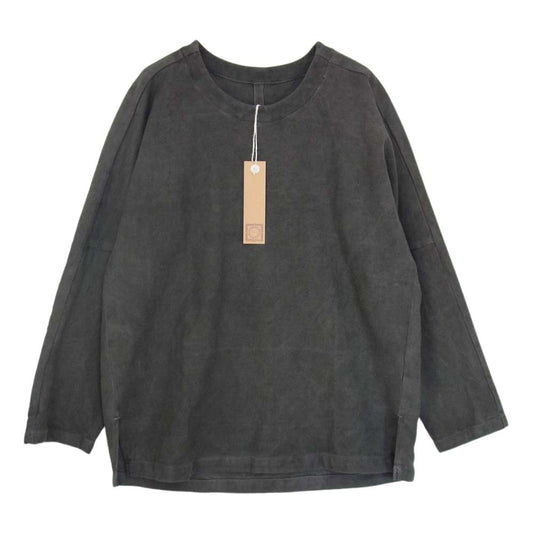 ヤントル Y215PO02 Sumi-Dyed 6ply Khadi Long Pullover SUMI-GRAY カディコットン プルオーバー シャツ グレー系 M【極上美品】【中古】