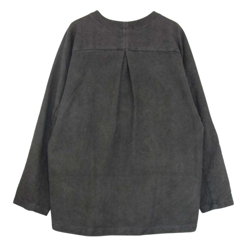 ヤントル Y215PO02 Sumi-Dyed 6ply Khadi Long Pullover SUMI-GRAY カディコットン プルオーバー シャツ グレー系 M【極上美品】【中古】