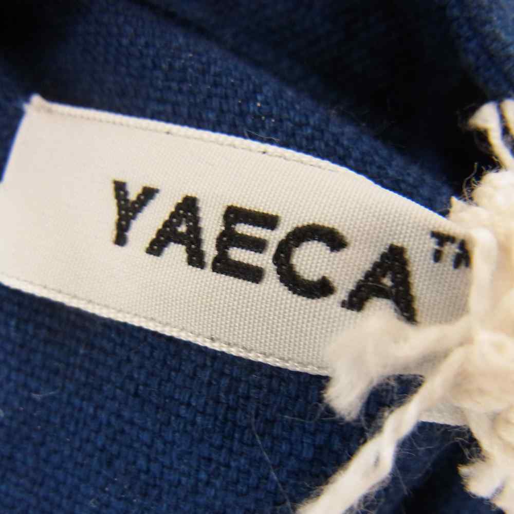 YAECA ヤエカ N゜042 KHADI INDIGO カディコットン ノーカラー プルオーバー シャツ ブルー系 M【極上美品】【中古】