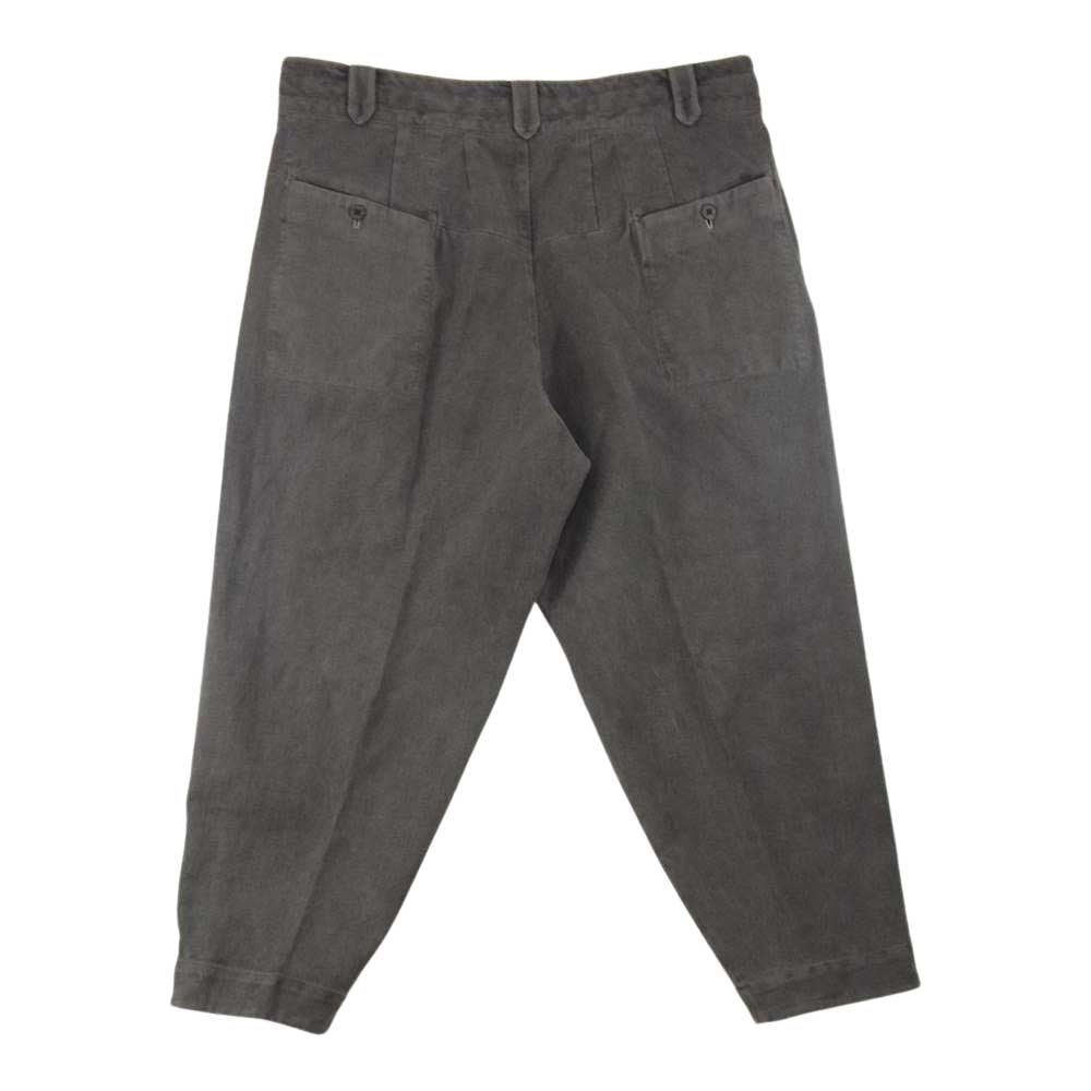 ヤントル Y215PT11 Sumi-Dyed 6ply Khadi Himo Pants カディコットン ワイドテーパード 紐パンツ グレー系 M【極上美品】【中古】