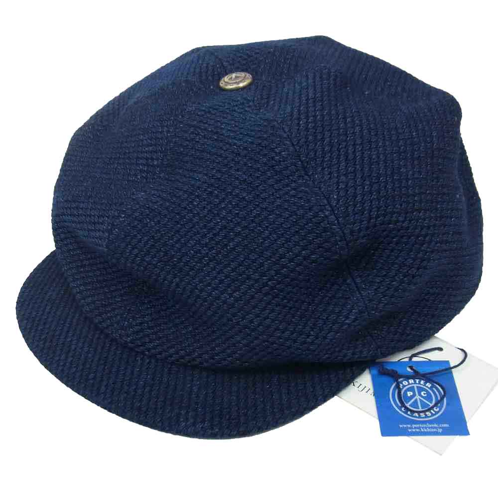 PORTER CLASSIC ポータークラシック KIJIMA TAKAYUKI キジマタカユキ PC-001-1426 PC KENDO CASQUETTE W/SILVER BUTTON 剣道 キャスケット ダークネイビー系 L【美品】【中古】